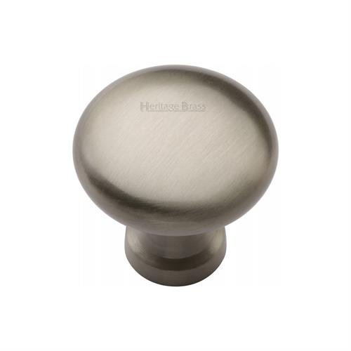 C113 32-SN - HERITAGE BRASS CABINET KNOB VICTORIAN ROUND DESIGN 
