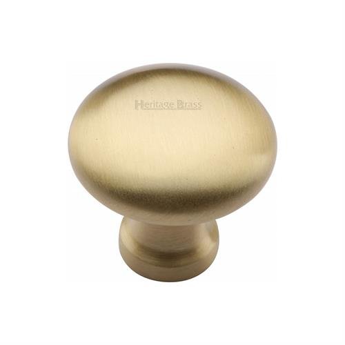 C113 32-SB - HERITAGE BRASS CABINET KNOB VICTORIAN ROUND DESIGN 