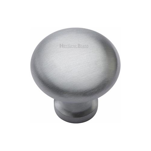 C113 32-SC - HERITAGE BRASS CABINET KNOB VICTORIAN ROUND DESIGN 