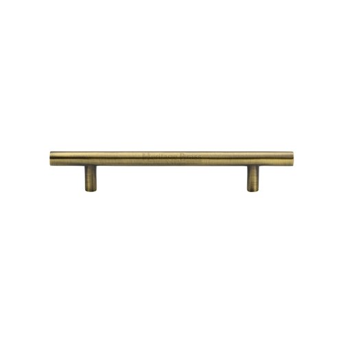 C0361 128-AT - HERITAGE BRASS CABINET PULL BAR DESIGN 128MM CTC 