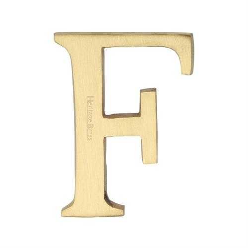 C1565 2 K-SB - HERITAGE BRASS ALPHABET K PIN FIX 51MM (2) SATIN 