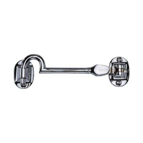 C1530 4-PC - HERITAGE BRASS CABIN HOOK 4  POLISHED CHROME FINISH