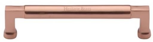 C0312 160-SRG - Heritage Brass Cabinet Pull Bauhaus Design 160mm CTC Satin Rose Gold Finish