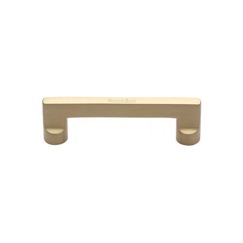 C0345 96-SB - HERITAGE BRASS CABINET PULL APOLLO DESIGN 96MM CTC