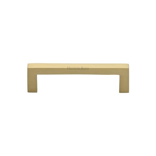 C0339 96-SB - HERITAGE BRASS CABINET PULL CITY DESIGN 96MM CTC S