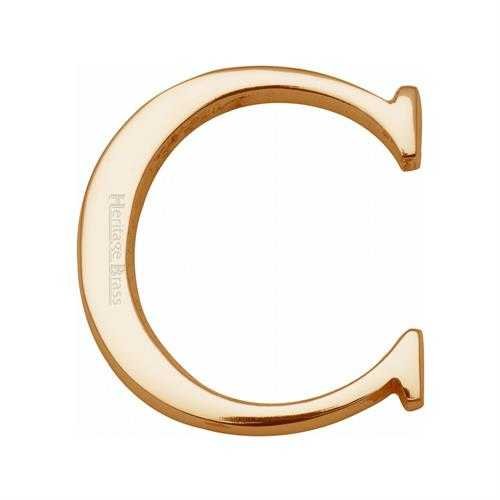 C1565 2 A-PB - HERITAGE BRASS ALPHABET A PIN FIX 51MM (2) POLISH