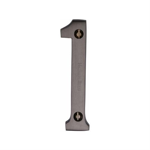 C1560 1-MB - HERITAGE BRASS NUMERAL 1 FACE FIX 76MM (3) MATT BRO