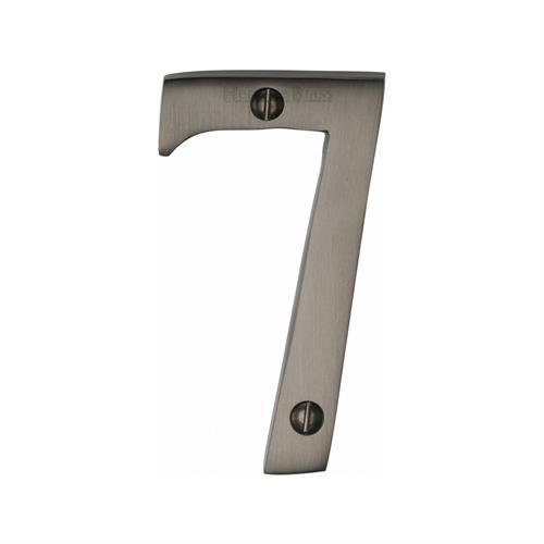 C1560 7-MB - HERITAGE BRASS NUMERAL 7 FACE FIX 76MM (3) MATT BRO