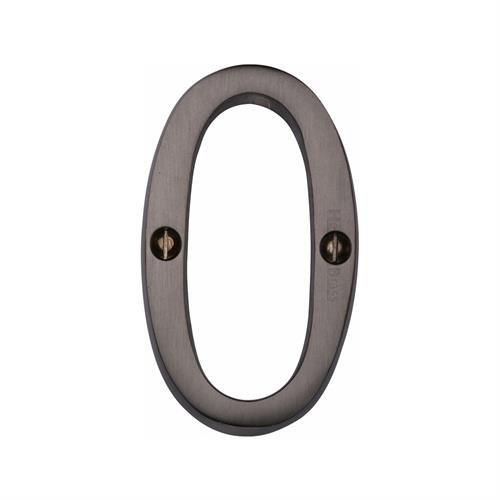 C1560 0-MB - HERITAGE BRASS NUMERAL 0 FACE FIX 76MM (3) MATT BRO
